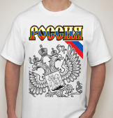 Мужская футболка "Россия 5" с принтом