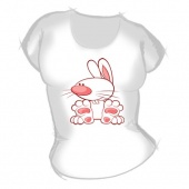 Женская футболка "Кролик 1" с принтом