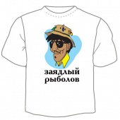 Мужская футболка "Заядлый рыбалов" с принтом на сайте mosmayka.ru