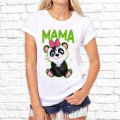 Женская футболка "Мама панда" с принтом на сайте mosmayka.ru