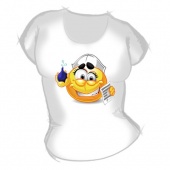 Женская футболка "Смайл-врач" с принтом