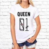 Парная футболка "QVEEN 01" женская 15 с принтом на сайте mosmayka.ru