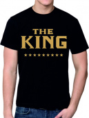 Парная футболка "THE KING" мужская с принтом