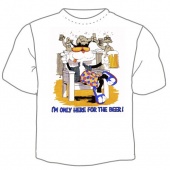 Мужская футболка "Кот и пиво" с принтом