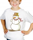 Новогодняя футболка "Снеговик 46" детская с принтом