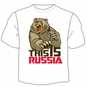 Мужская футболка "Россия 3" с принтом