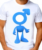 Парная футболка "Марс" мужская с принтом