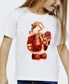 Новогодняя футболка "Снеговик 33" детская с принтом