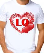 Парная футболка "LoVE 2" мужская с принтом
