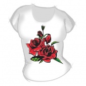 Женская футболка "Розы2" с принтом
