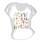 Женская футболка "Детские рисунки 3" с принтом
