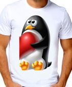 Парная футболка "Пингвин5" мужская с принтом