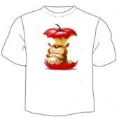 Детская футболка "Хомяк и яблоко" с принтом
