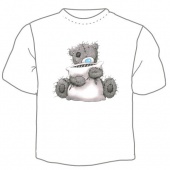 Детская футболка "Мишка с подушкой" с принтом