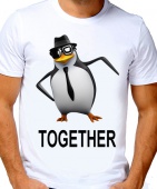 Парная футболка "Пингвины 2" мужская с принтом