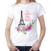Женская футболка "Париж" с принтом