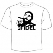 Мужская футболка "Фидель Кастро" с принтом