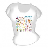 Женская футболка "Детские рисунки2" с принтом