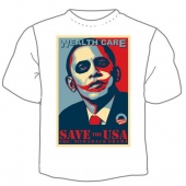 Мужская футболка "Обама" с принтом
