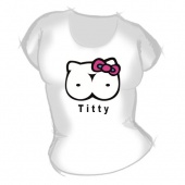 Женская футболка "Титти" с принтом