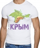 Мужская футболка "Карта Крыма" с принтом