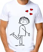 Парная футболка "Мальчик с девочкой" мужская с принтом