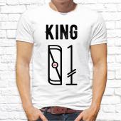 Парная футболка "KING 01" мужская 15 с принтом