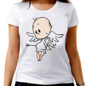 Парная футболка "Ангелочек" женская с принтом