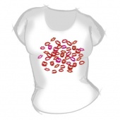 Женская футболка "Поцелуйчики" с принтом