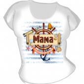 Семейная футболка "Мама 1" с принтом