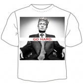 Мужская футболка "GO HARD" с принтом