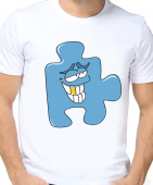 Парная футболка "Пазл" мужская с принтом