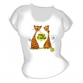Женская футболка "Кошки в полоску" с принтом