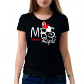 Парная футболка "Мисс всегда права" женская с принтом