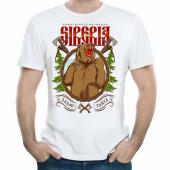 Мужская футболка " Сибирь" с принтом на сайте mosmayka.ru