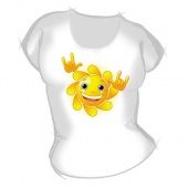 Женская футболка "Солнышко с ручками" с принтом