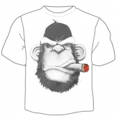 Мужская футболка "Обезьяна 1" с принтом на сайте mosmayka.ru