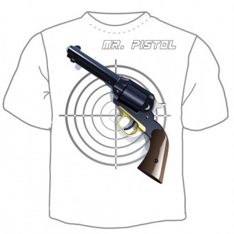 Мужская футболка "Пистолет" с принтом на сайте mosmayka.ru