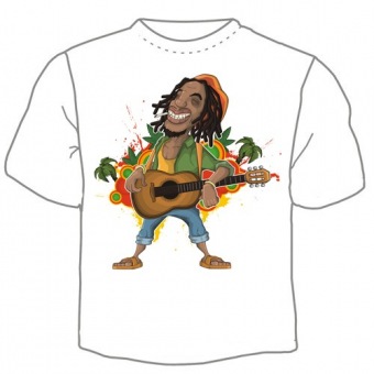 Мужская футболка "Гитарист" с принтом на сайте mosmayka.ru