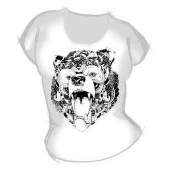 Женская футболка "Медведь" с принтом на сайте mosmayka.ru