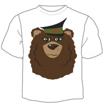 Мужская футболка "Медведь" с принтом на сайте mosmayka.ru