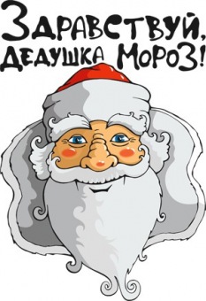 Новогодняя футболка "Здравствуй дедушка мороз! 2" с принтом на сайте mosmayka.ru