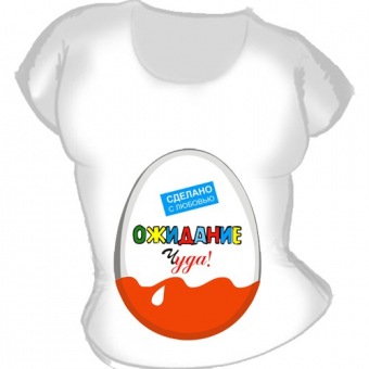 Женская футболка "Ожидание чуда" с принтом на сайте mosmayka.ru