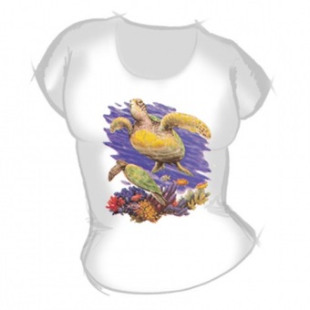 Женская футболка "Черепахи" с принтом на сайте mosmayka.ru