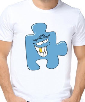 Парная футболка "Пазл" мужская с принтом на сайте mosmayka.ru