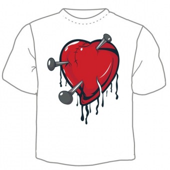 Мужская футболка "Сердце" с принтом на сайте mosmayka.ru
