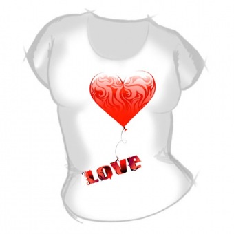 Женская футболка "Любовь" с принтом на сайте mosmayka.ru