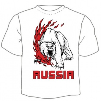 Мужская футболка "Россия 4" с принтом на сайте mosmayka.ru