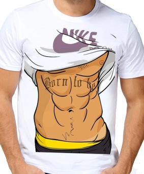 Парная футболка "Спортивное тело" мужская с принтом на сайте mosmayka.ru