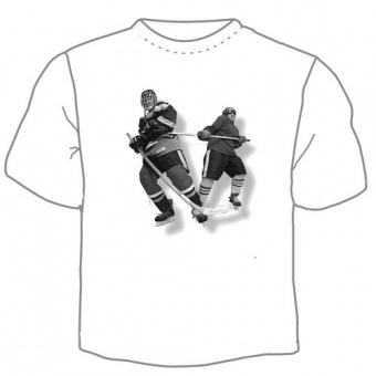 Мужская футболка "Хоккей 4" с принтом на сайте mosmayka.ru